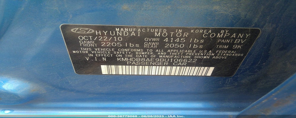 KMHDB8AE9BU106622 2011 HYUNDAI ELANTRA TOURING photo no. 9