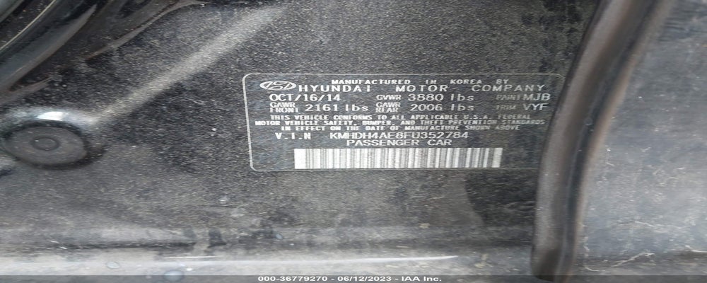 KMHDH4AE8FU352784 2015 HYUNDAI ELANTRA photo no. 9