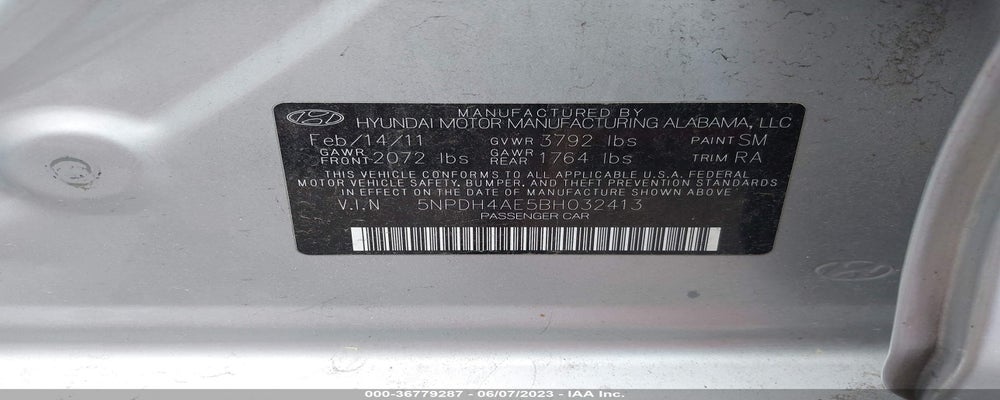 5NPDH4AE5BH032413 2011 HYUNDAI ELANTRA photo no. 9