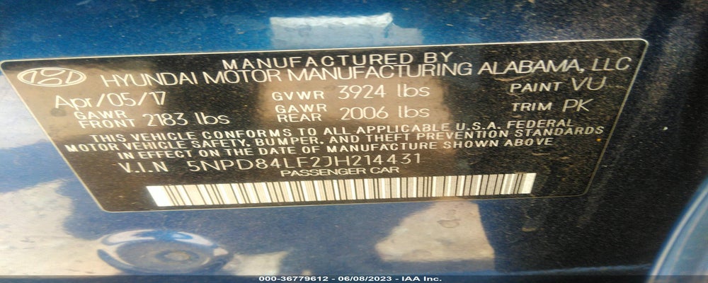 5NPD84LF2JH214431 2018 HYUNDAI ELANTRA photo no. 9