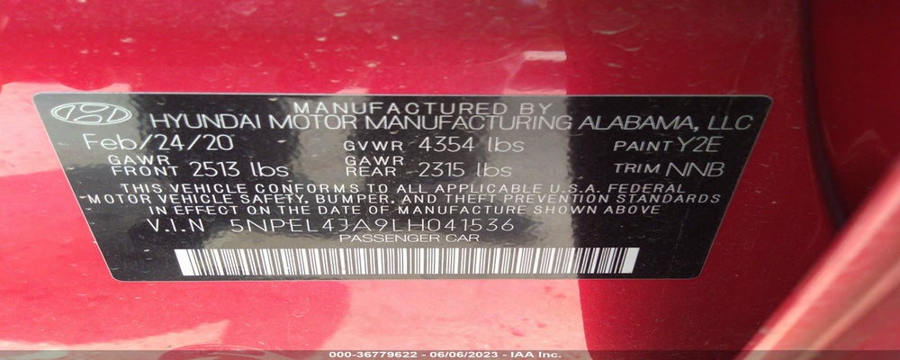 5NPEL4JA9LH041536 2020 HYUNDAI SONATA photo no. 9