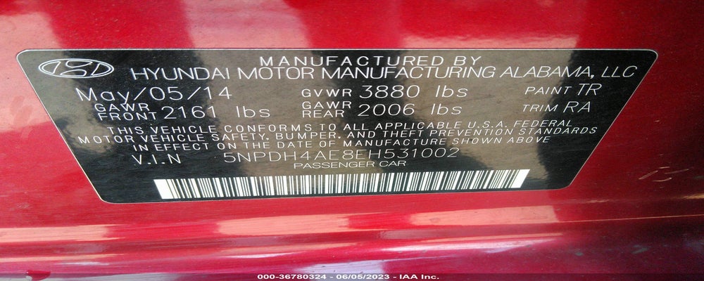 5NPDH4AE8EH531002 2014 HYUNDAI ELANTRA photo no. 9
