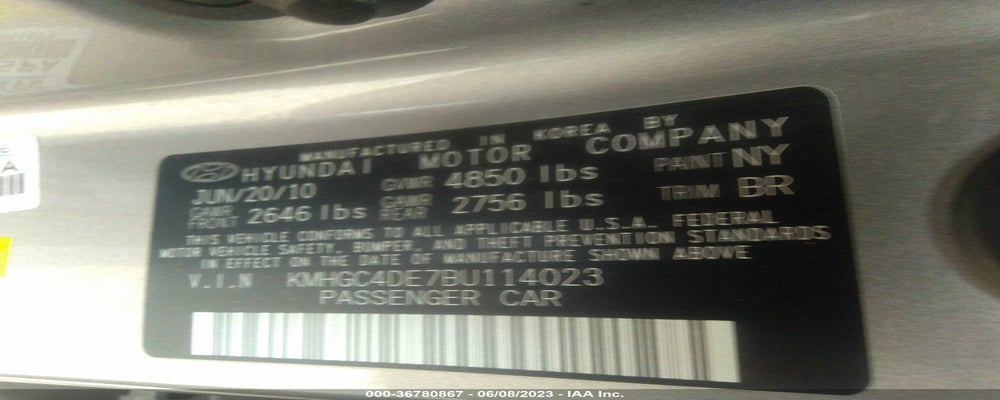 KMHGC4DE7BU114023 2011 HYUNDAI GENESIS photo no. 9