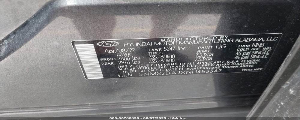 5NMS2DAJXNH453342 2022 HYUNDAI SANTA FE photo no. 9