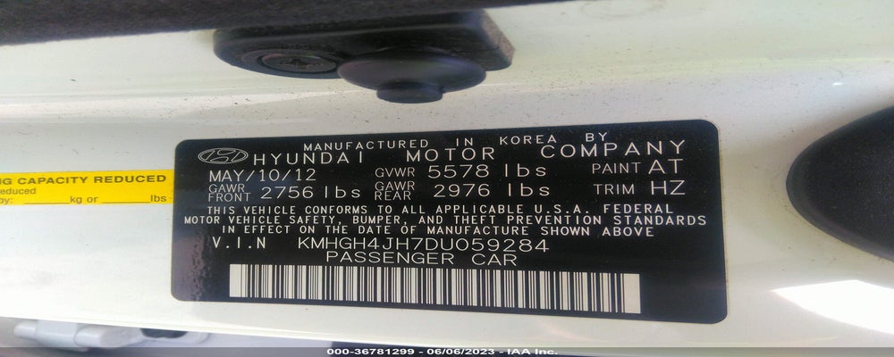 KMHGH4JH7DU059284 2013 HYUNDAI EQUUS photo no. 9