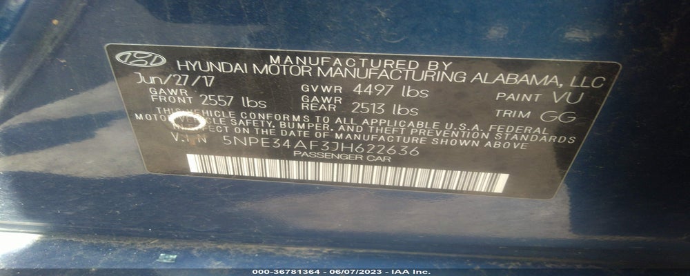 5NPE34AF3JH622636 2018 HYUNDAI SONATA photo no. 9