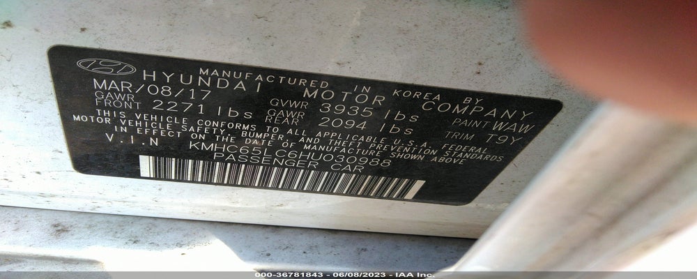KMHC65LC6HU030988 2017 HYUNDAI IONIQ HYBRID photo no. 9