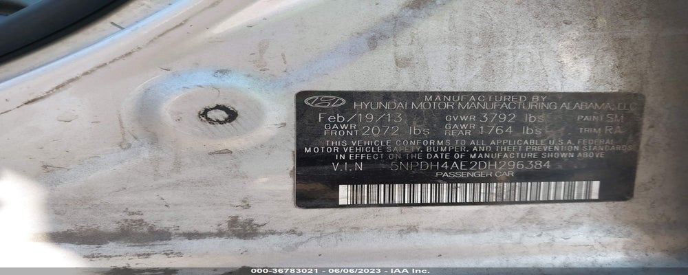 5NPDH4AE2DH296384 2013 HYUNDAI ELANTRA photo no. 9