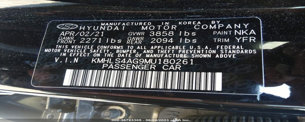 KMHLS4AG9MU180261 2021 HYUNDAI ELANTRA photo no. 9