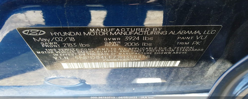 5NPD84LF7JH358458 2018 HYUNDAI ELANTRA photo no. 9