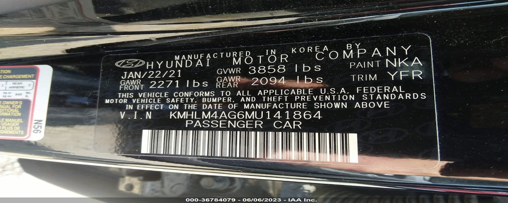 KMHLM4AG6MU141864 2021 HYUNDAI ELANTRA photo no. 9