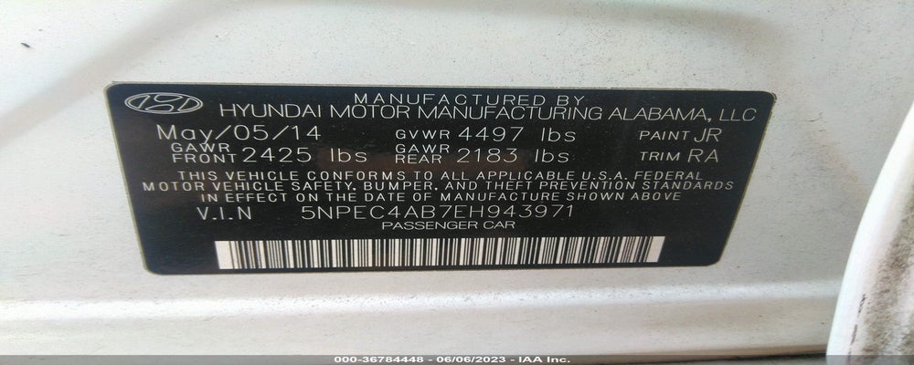 5NPEC4AB7EH943971 2014 HYUNDAI SONATA photo no. 9