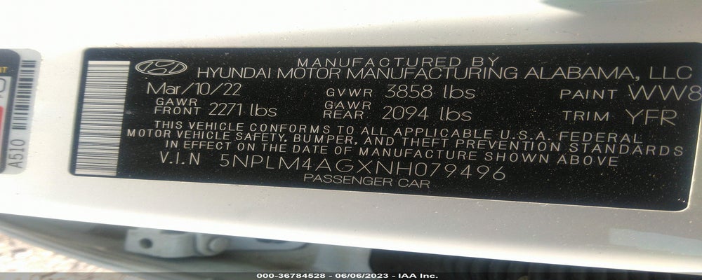 5NPLM4AGXNH079496 2022 HYUNDAI ELANTRA photo no. 9