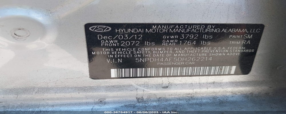 5NPDH4AE5DH262214 2013 HYUNDAI ELANTRA photo no. 9