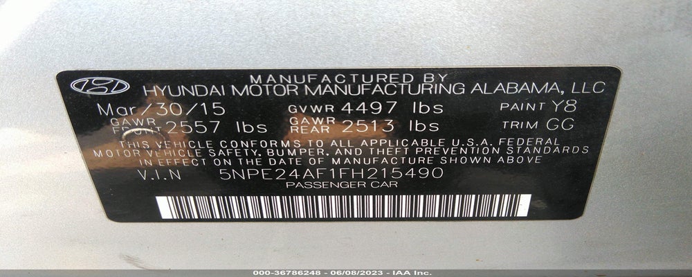 5NPE24AF1FH215490 2015 HYUNDAI SONATA photo no. 9