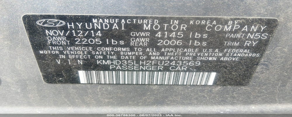 KMHD35LH2FU243569 2015 HYUNDAI ELANTRA GT photo no. 9