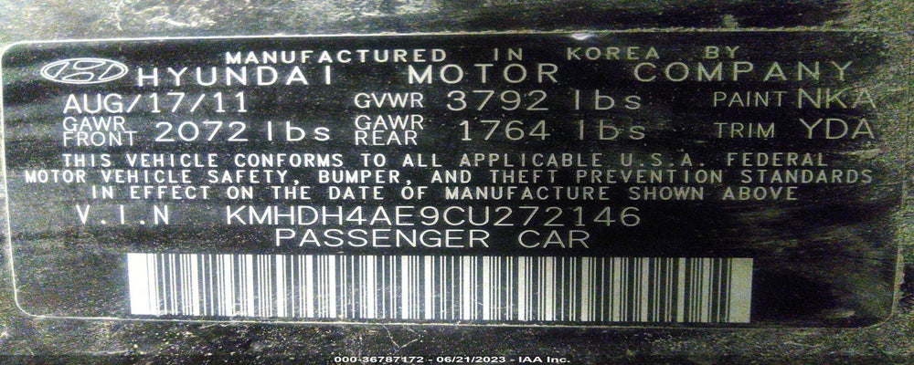 KMHDH4AE9CU272146 2012 HYUNDAI ELANTRA photo no. 9