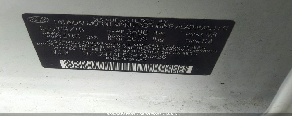 5NPDH4AE5GH706826 2016 HYUNDAI ELANTRA photo no. 9