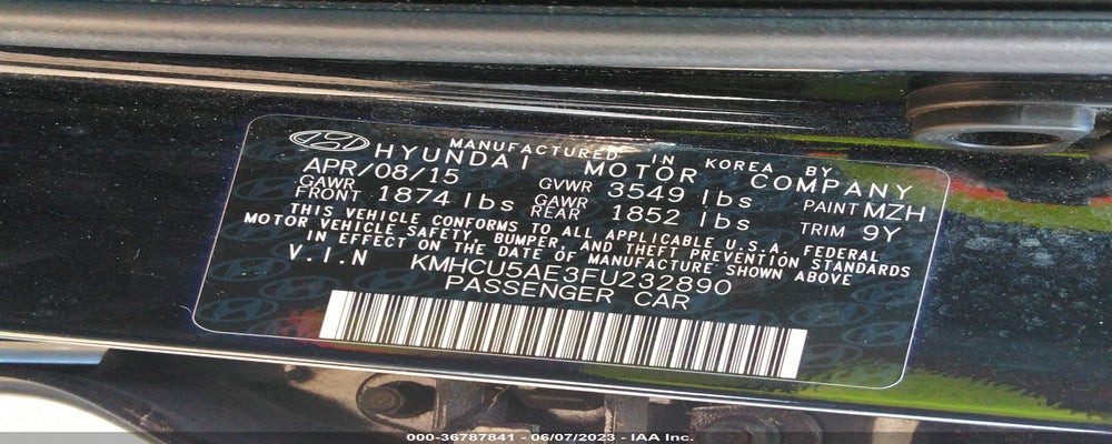 KMHCU5AE3FU232890 2015 HYUNDAI ACCENT photo no. 9