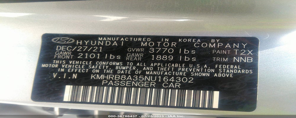 KMHRB8A35NU164302 2022 HYUNDAI VENUE photo no. 9
