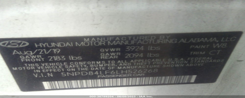 5NPD84LF6LH526268 2020 HYUNDAI ELANTRA photo no. 9