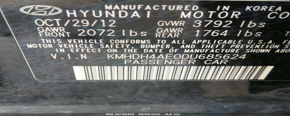 KMHDH4AE0DU685624 2013 HYUNDAI ELANTRA photo no. 9