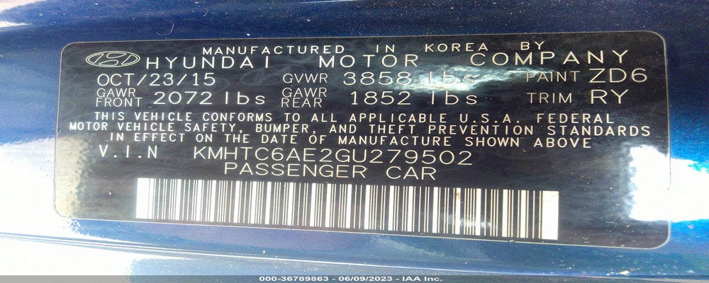 KMHTC6AE2GU279502 2016 HYUNDAI VELOSTER photo no. 9