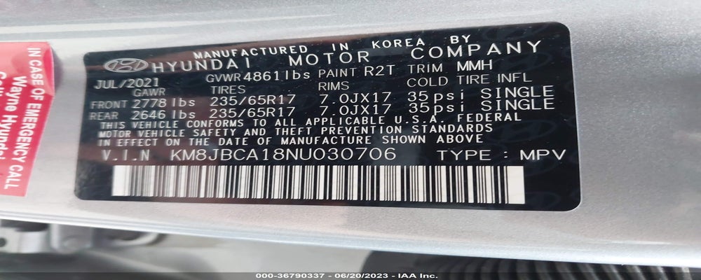 KM8JBCA18NU030706 2022 HYUNDAI TUCSON HYBRID photo no. 9