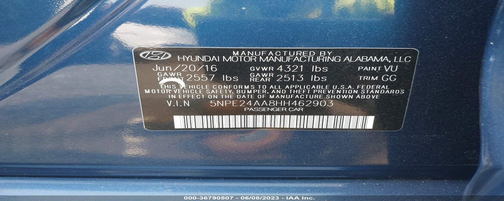 5NPE24AA8HH462903 2017 HYUNDAI SONATA photo no. 9