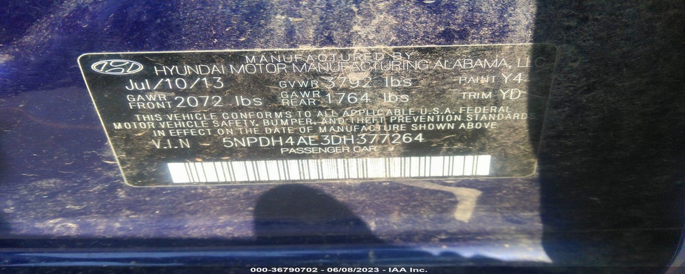 5NPDH4AE3DH377264 2013 HYUNDAI ELANTRA photo no. 9