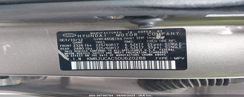 KM8JUCAC5DU620288 2013 HYUNDAI TUCSON photo no. 9