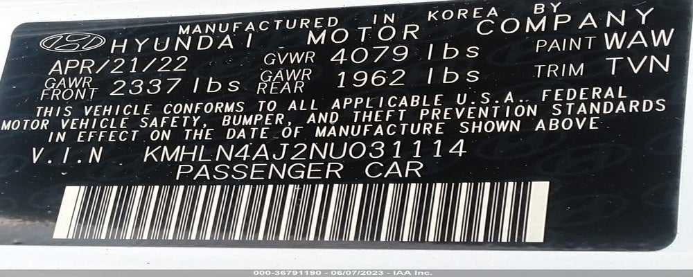 KMHLN4AJ2NU031114 2022 HYUNDAI ELANTRA HYBRID photo no. 9