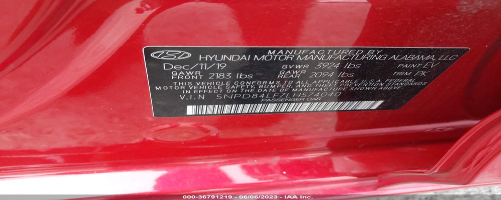 5NPD84LF7LH574040 2020 HYUNDAI ELANTRA photo no. 9