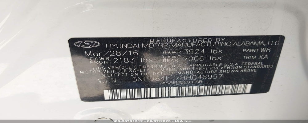 5NPD84LF7HH046957 2017 HYUNDAI ELANTRA photo no. 9