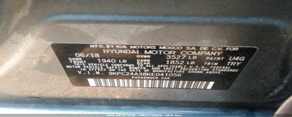 3KPC24A38KE041056 2019 HYUNDAI ACCENT photo no. 9