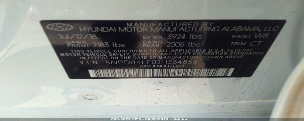 5NPD84LF0JH384853 2018 HYUNDAI ELANTRA photo no. 9