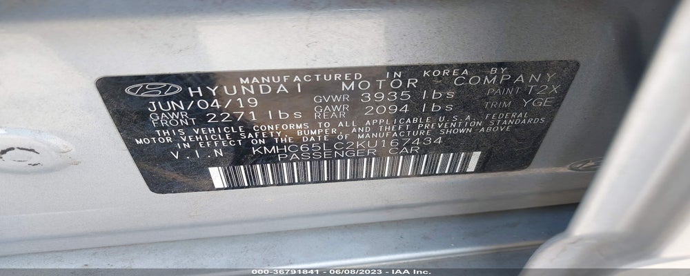 KMHC65LC2KU167434 2019 HYUNDAI IONIQ HYBRID photo no. 9