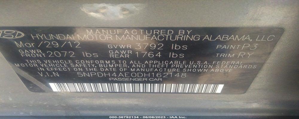 5NPDH4AE0DH162148 2013 HYUNDAI ELANTRA photo no. 9