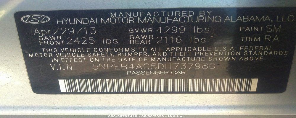 5NPEB4AC5DH737980 2013 HYUNDAI SONATA photo no. 9