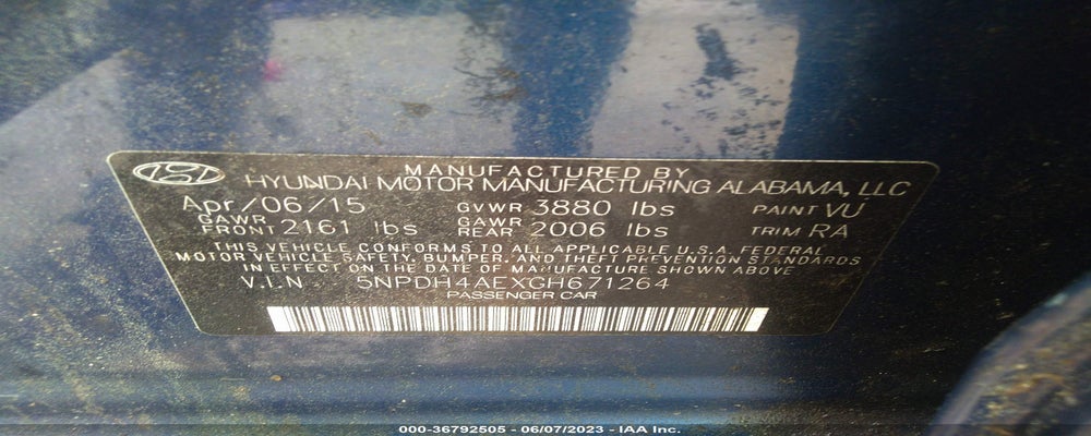 5NPDH4AEXGH671264 2016 HYUNDAI ELANTRA photo no. 9