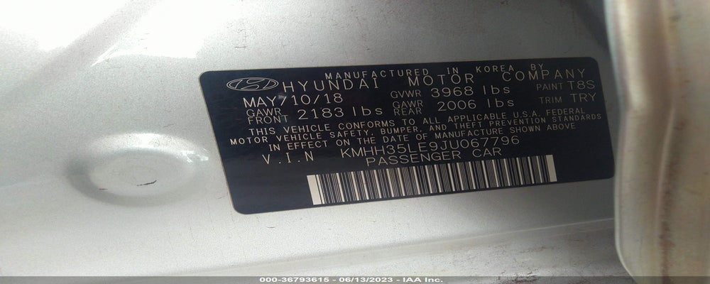 KMHH35LE9JU067796 2018 HYUNDAI ELANTRA GT photo no. 9