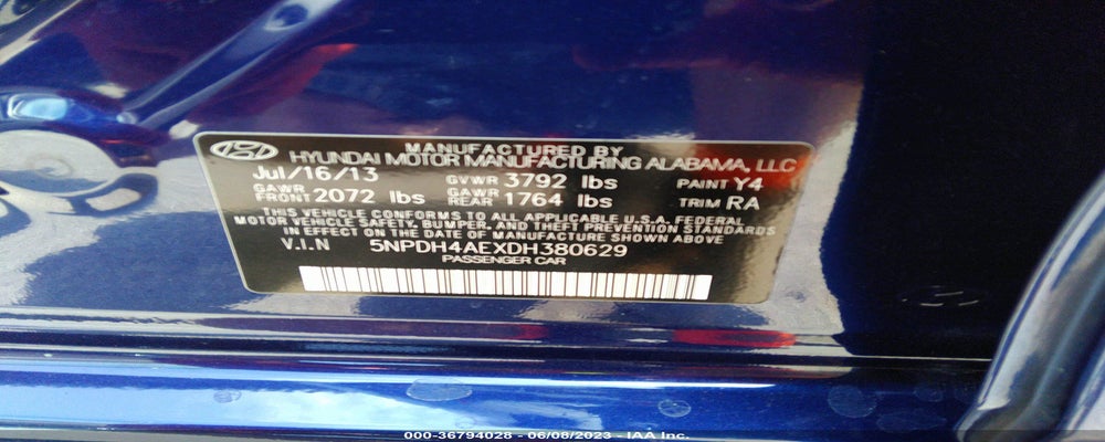 5NPDH4AEXDH380629 2013 HYUNDAI ELANTRA photo no. 9