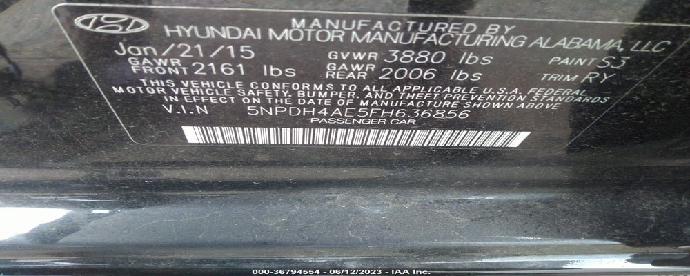 5NPDH4AE5FH636856 2015 HYUNDAI ELANTRA photo no. 9