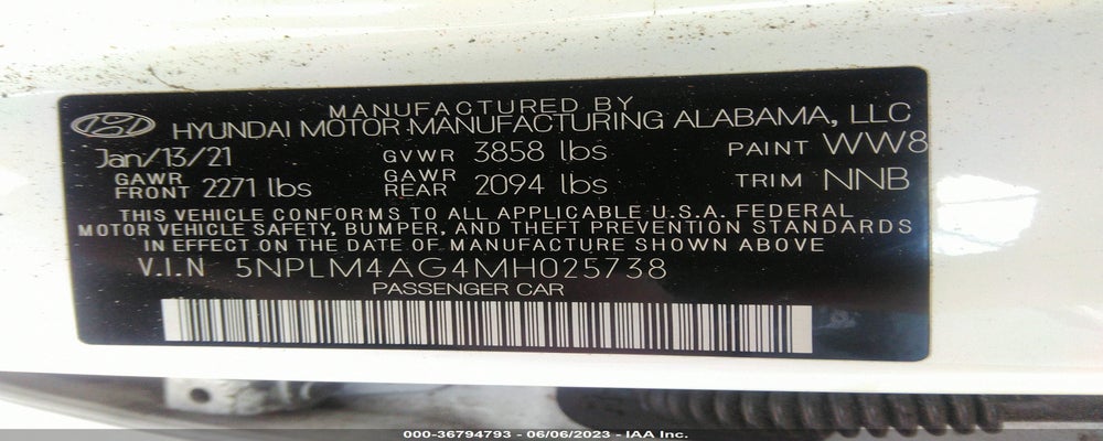 5NPLM4AG4MH025738 2021 HYUNDAI ELANTRA photo no. 9