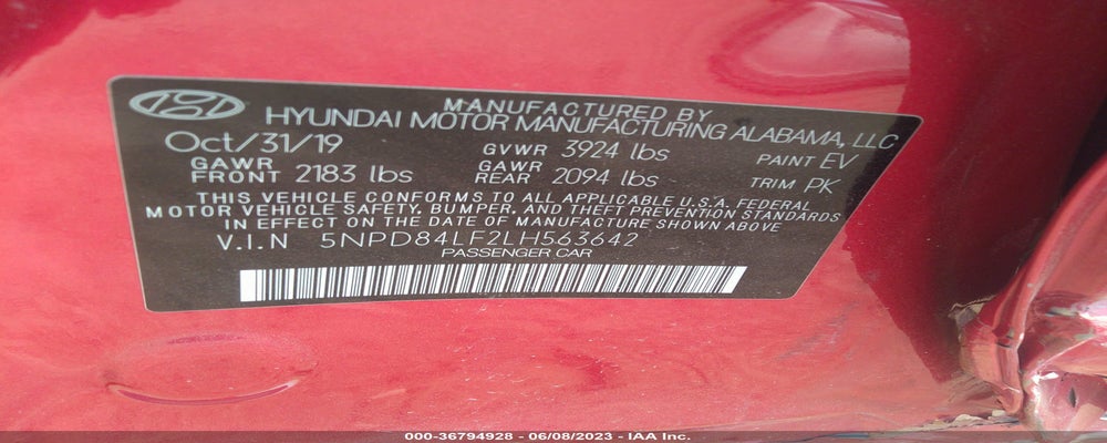5NPD84LF2LH563642 2020 HYUNDAI ELANTRA photo no. 9