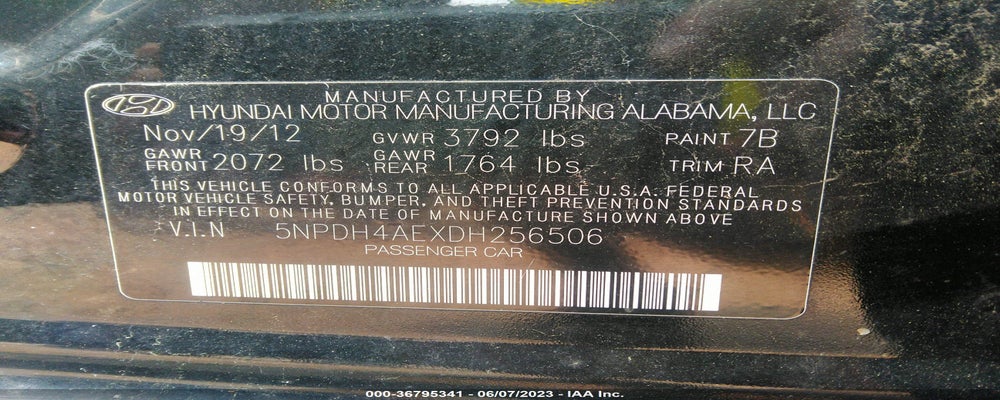 5NPDH4AEXDH256506 2013 HYUNDAI ELANTRA photo no. 9