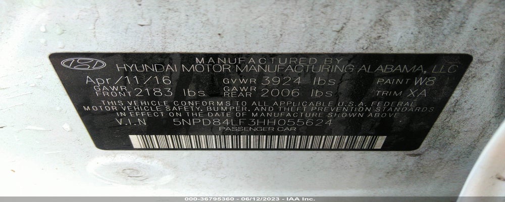 5NPD84LF3HH055624 2017 HYUNDAI ELANTRA photo no. 9