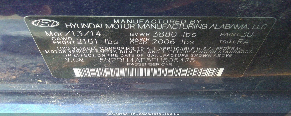 5NPDH4AE5EH505425 2014 HYUNDAI ELANTRA photo no. 9