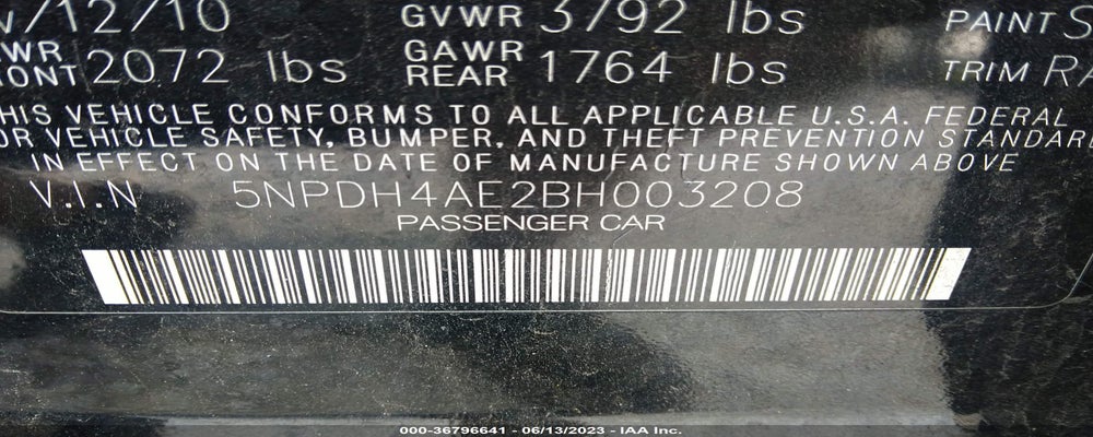 5NPDH4AE2BH003208 2011 HYUNDAI ELANTRA photo no. 9