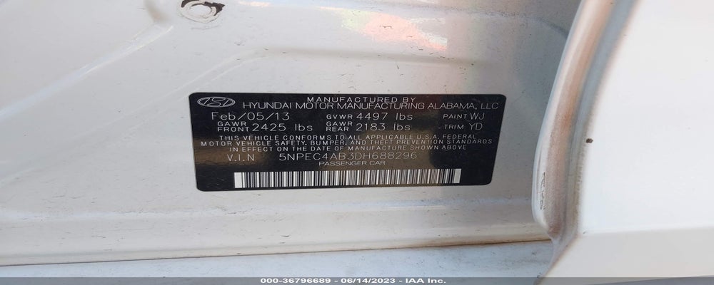 5NPEC4AB3DH688296 2013 HYUNDAI SONATA photo no. 9